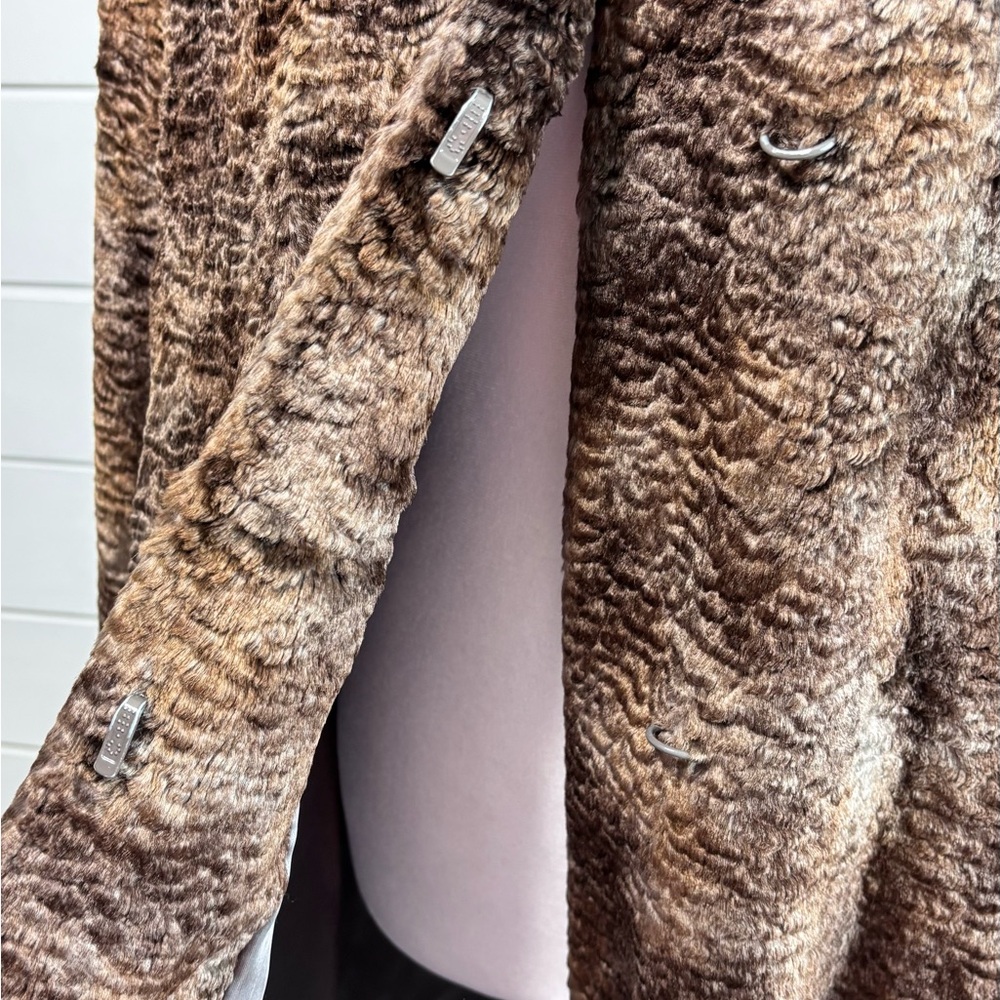 Pamela McCoy Vintage Woman Faux Fur Coat, Brown Size M - Picture 4 of 16